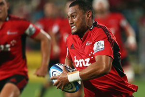 Robbie Fruean of the Crusaders runs the ball during the round five Super Rugby match between the Crusaders and the Bulls. Photo / Getty Images.