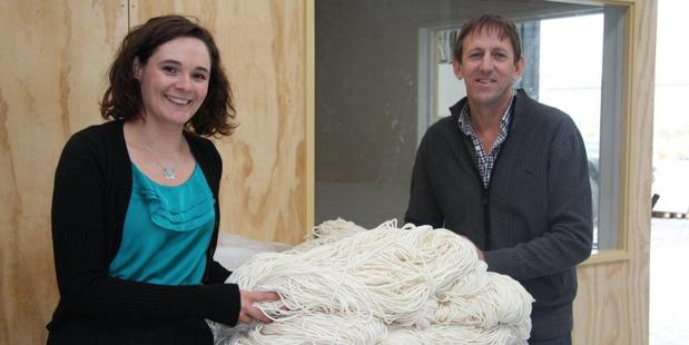 CRONZ director, John Wyma, with design student, Rebekah Harmen. Photo / Supplied