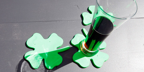 Shamrock drink coasters. Photo / Michael Craig