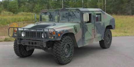 Airless tyres were developed for the military but may now go public. Photo / Supplied