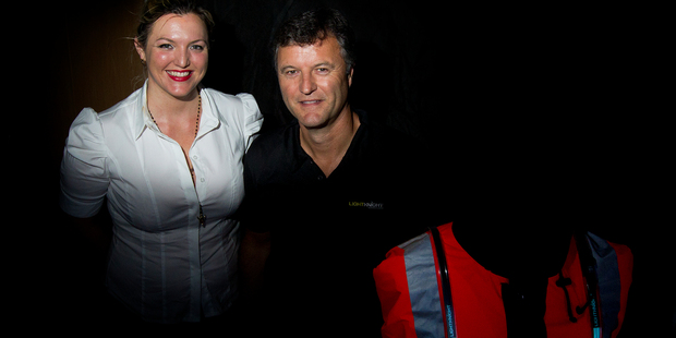 Sigrid McLisky and Mario Vulinovich, co-founders of Lightknight, which helps users stand out more at night than they would wearing conventional safety gear. Photo / Sarah Ivey