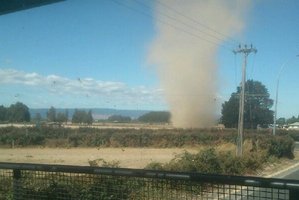Jeremy Parslow caught this image of a twister near Matamata. Photo / Supplied