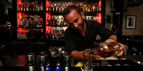 Owner Phil Mead at the Whiskey Bar. Photo Getty Images