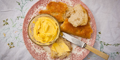 Focaccia bread with butter. Photo / Jason Burgess