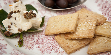 Home-made crackers. Photo / Jason Burgess