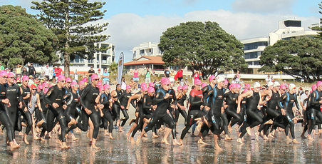 Competition will be strong again today in the Sand to Surf at Mt Maunganui. Photo / Supplied