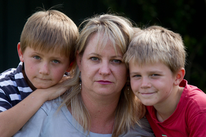 The twin sons of Sarah Marsh, Sam (left) and Toby, suffered cramps for months after getting rotavirus. Photo / Richard Robinson