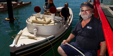 Alistair Sinclair, master of the little steam tug SS Puke. Photo / Brett Phibbs