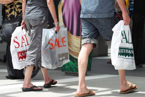 Figures show spending on apparel declined as spending on food rose. Photo / File