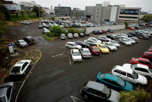 The Tournament Parking block around Sale and Cook Streets in Auckland City where they are dropping the price you pay to park your car there. 29 October 2008. New Zealand Herald Photograph by Dean
