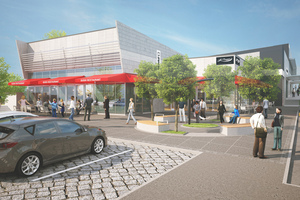 An artist's impression of The Foundation retail development at Oteha Valley Rd, Albany. Photo / Supplied