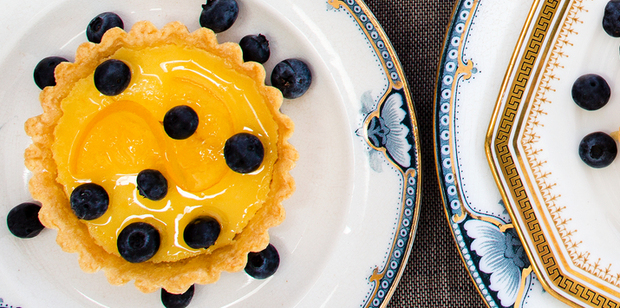 Individual lemon tarts. Photo / Babiche Martens