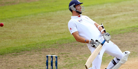 Steve Finn batted for 286 minutes in the second innings for a test best 56. Photo / Getty Images