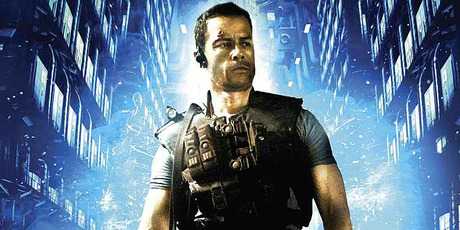 Guy Pearce in a promotional image for Lockout. Photo/supplied