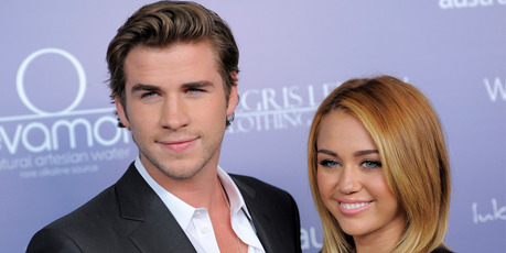 Liam Hemsworth and Miley Cyrus. Photo/AP