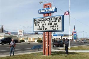 Seven Marines were killed and several others seriously injured in a training accident in Hawthorne, Nevada. Photo / AP