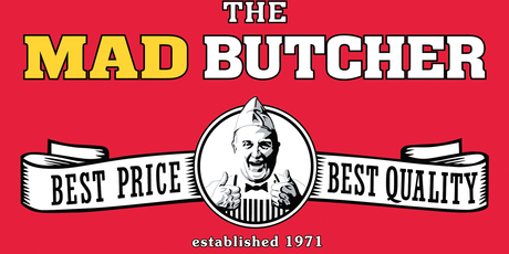 The Mad Butcher logo The Mad Butcher sign picture supplied