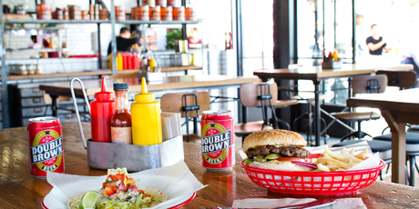 Baja fish taco and Californian Burger currently on the menu at new restaurant Citizen Park in Kingsland. Photo / Babiche Martens