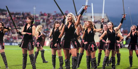 The Maidens cheerleading team. Photo / Martin Hunter