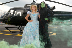 Wicked cast members Suzie Mathers as Glinda (left) and Jemma Rix as Elphaba. Photo / Chris Gorman