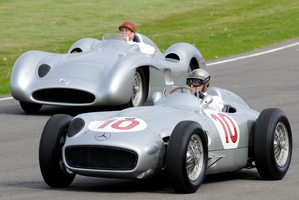 Juan Manuel Fangio II - nephew of the late F1 former world champion - drives an open-wheel version of the Mercedes-Benz W196.