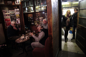 O'Donoghue's pub in central Dublin. There were plenty of Irish celebrating St Patrick's Day in Australian Irish pubs. Photo / AP