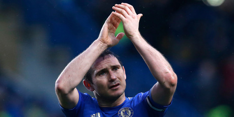 Lampard broke the deadlock against his former club West Ham in the 19th minute at Stamford Bridge. Photo / AP