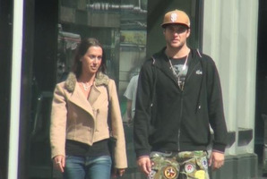 Convicted syndicate member Beaumont Basil Blake (L) and girlfriend Kathryn Iorfino. Photo / Supplied