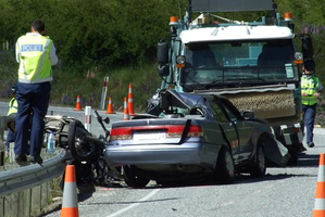 The scene of the crash in the Lindis Pass last November. Photos / Lynda van Kempen