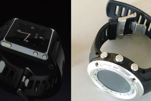 The Verge's Apple 'iWatch' concept image. left; and Suunto Ambit, right. Photo / Supplied