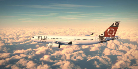 An artist's impression of Air Pacific's new Airbus A330, branded as 'Fiji Airways'. Picture / Supplied