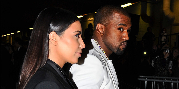Kim Kardashian and Kanye West. Photo/AP