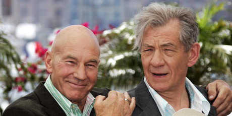 Patrick Stewart and Ian McKellen. Photo/AP