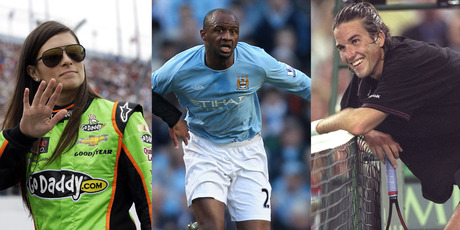 Danica Patrick, Patrick Vieira and Pat Cash have all done the Patrick name proud. Photos / AP-Getty Images and Gary M Prior/Allsport