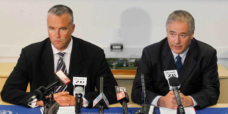 Detective Inspectors Tim Anderson and Mark Loper. Photo / Christine Cornege