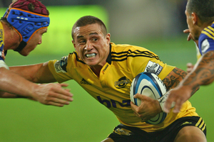 TJ Perenara in action for the Hurricanes. Photo / Getty Images