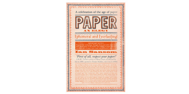'Paper: An elegy' by Ian Sansom. Photo / Supplied