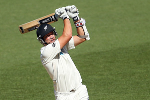 Peter Fulton batted like he knew he belonged in the third test against England at Eden Park. Photo / Getty Images