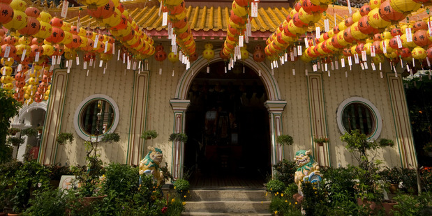 Lanterns at Kek Lok Si Buddhist Temple, Air Itam, Penang. Photo / Getty Images
