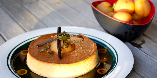 Pudim de leite Brazilian creme caramel. Photo / Sarah Ivey