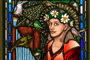 The new window panels in St Paul's Cathedral, Dunedin. Photo / Otago Daily Times