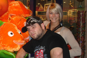 Nikola Michael Marinovich with supporter Casey Scott, his former student. Photo / Supplied