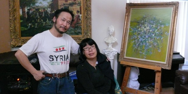 Artist-turned-fighter Weiming Chen reunited with his wife Anne.