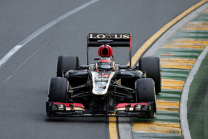 Lotus driver Kimi Raikkonen of Finland controls his car on turn two during the Australian Formula One Grand Prix at Albert Park in Melbourne, Australia. Photo / AP