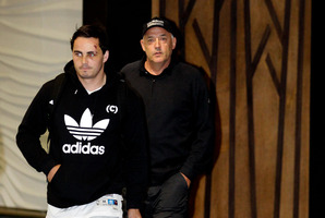 All Blacks mental skills coach Gilbert Enoka (right), with All Black Zac Guildford, says big sessions on the booze are no longer the norm. Photo / Sarah Ivey