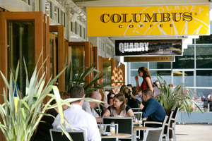 Columbus Coffee at Westfield includes an attractive outdoor area. Photo / Supplied