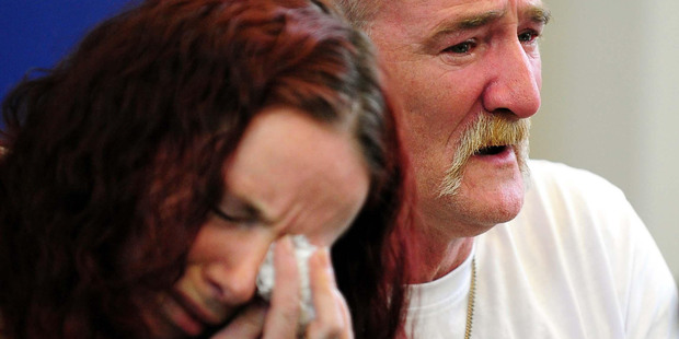 Mick Philpott and wife Mairead during a press conference in 2012. Photo / AP