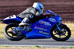 Scout Fletcher was runner-up in the 125GP class in her debut season. Photo /Andy McGechan, BikesportNZ.com