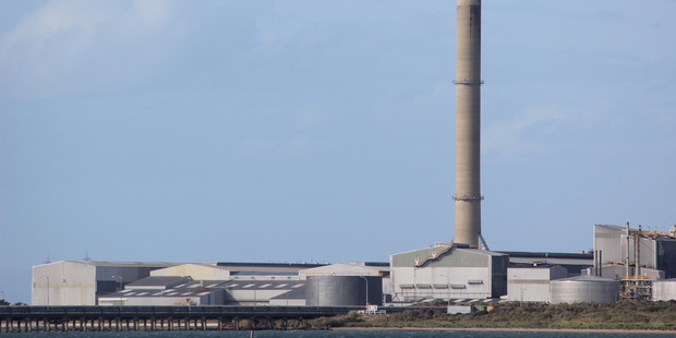 The Tiwai Pt aluminium smelter. Photo / Grant Bradley