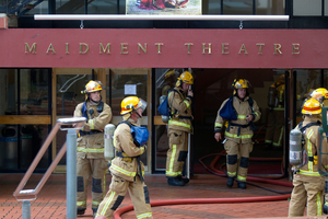 It appears that the fire will result in the Maidment Theatre being closed for a while. Photo / Richard Robinson.